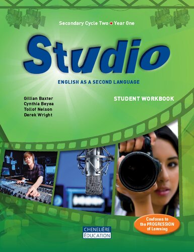 Studio : English as a second language, secondary cycle two, year one.(Answer key)