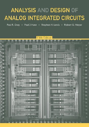 Analysis and design of analog integrated circuits /