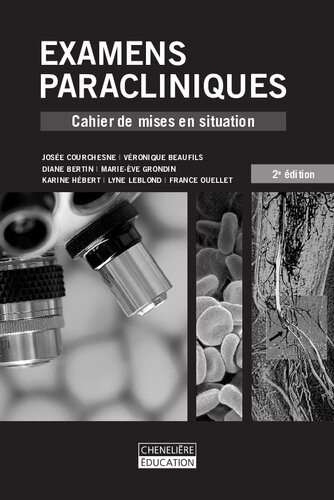 Examens paracliniques  Cahier de mises en situation