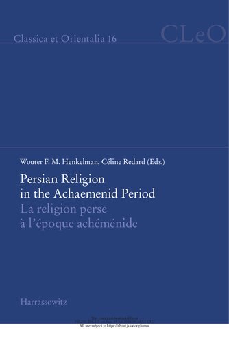 Persian Religion in the Achaemenid Period