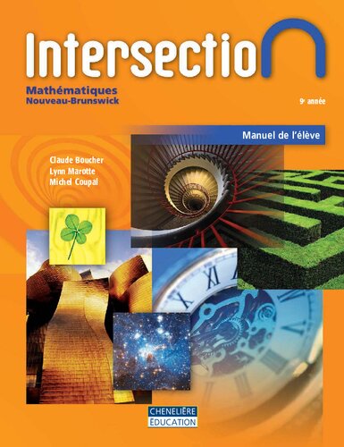 Intersection : mathématiques, Nouveau-Brunswick, 9e année. Manuel de l'élève