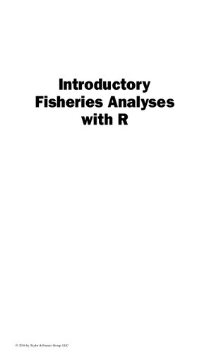 Introductory Fisheries Analyses with R