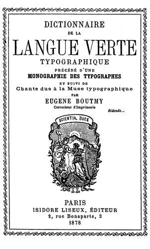 Dictionnaire de la langue verte typographique