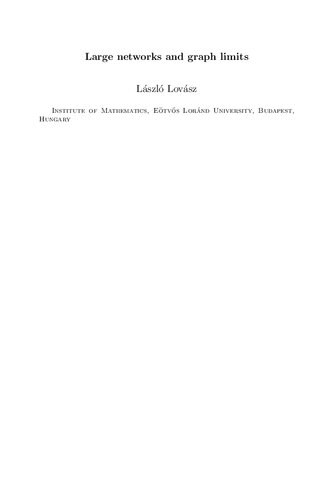 Large networks and graph limits