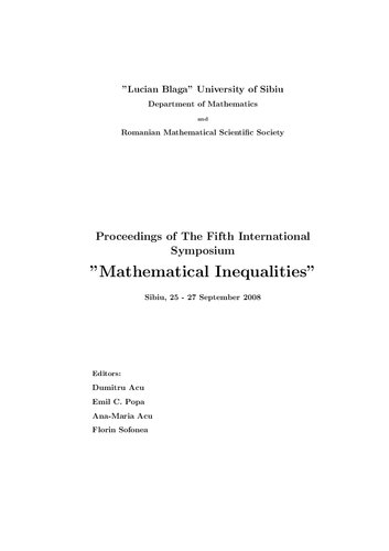 Proceedings of the fifth International symposium 