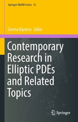 Contemporary Research in Elliptic PDEs and Related Topics (Springer INdAM Series)