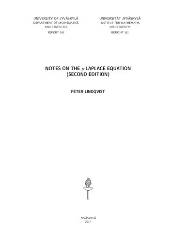 Notes on the p-Laplace equation