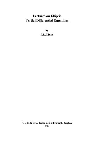 Lectures on elliptic partial differential equations