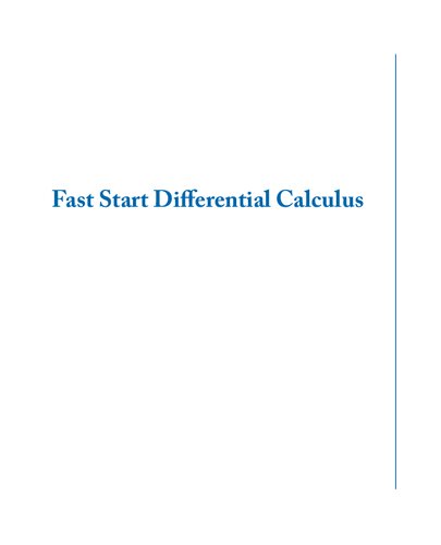 Fast Start Differential Calculus ()