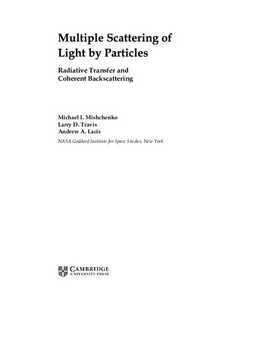 Multiple Scattering of Light by Particles: Radiative Transfer and Coherent Backscattering