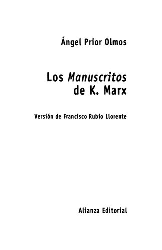 Los manuscritos de K. Marx