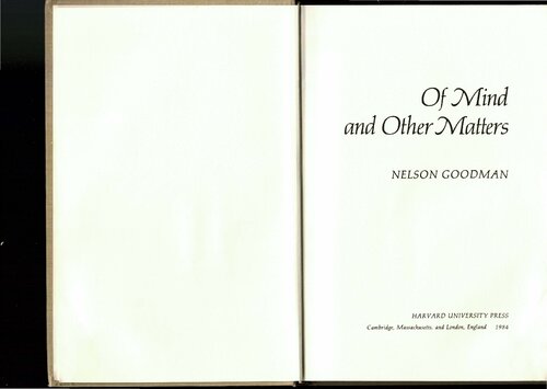 Of Mind & Other Matters