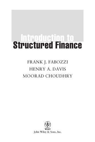 Introduction to Structured Finance