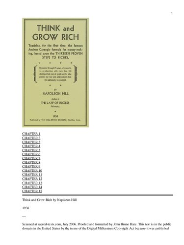 Think and Grow Rich