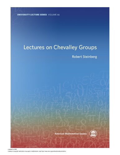 Lectures on Chevalley Groups (University Lecture Series)