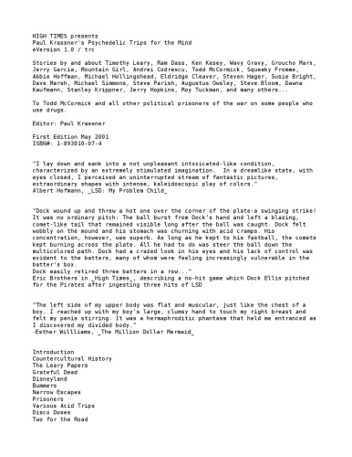 Paul Krassner's Psychedelic Trips for the Mind