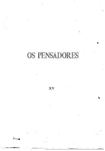 Os Pensadores 15