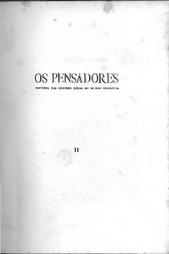 Os Pensadores - História das Grandes Idéias do Mundo Ocidental - Volume 2