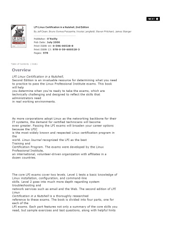 LPI Linux Certification in a Nutshell