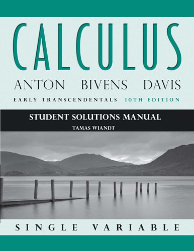 Student solutions manual: to accompany Calculus early transcendentals single variable