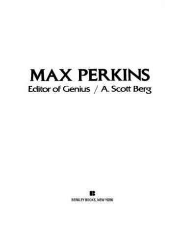 Max perkins: editor of genius