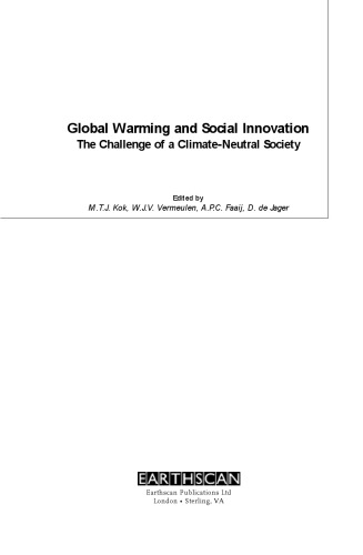 Global Warming and Social Innovation: The Challenge of a Climate Neutral Society