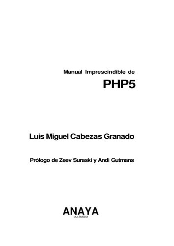 Manual Imprescindible de PHP5