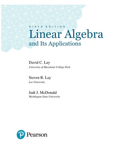Linear Algebra and Its Applications (Sixth Edition) - Chapter 10: Finite-State Markov Chains + Appendixes