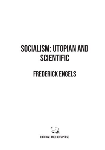 Socialism: Utopian and Scientific