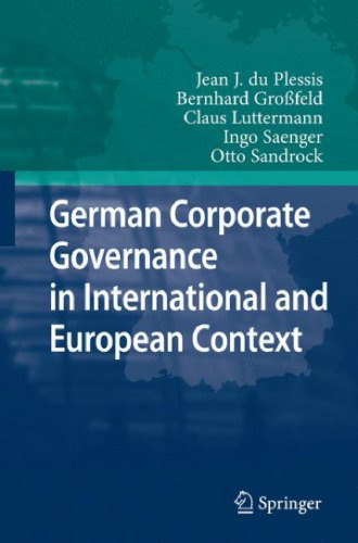 German Corporate Governance in International and European Context