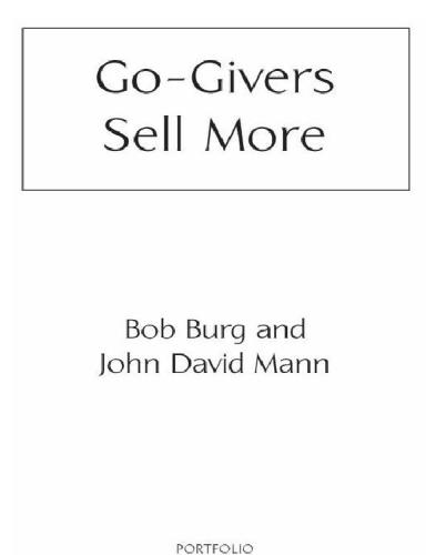 Go-Givers Sell More: Unleashing the Power of Generosity
