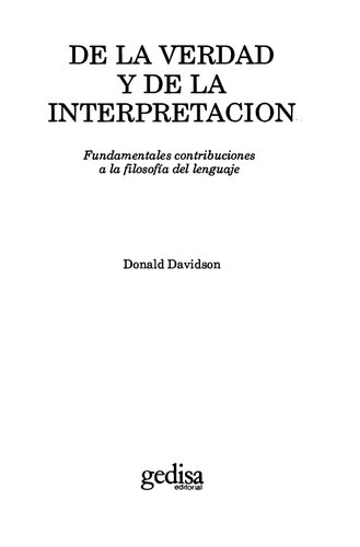 De la verdad y la interpretación