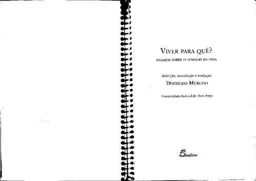 Viver para quê? Ensaios sobre o sentido da vida