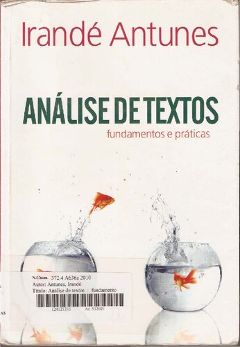 Análise de textos ; fundamentos e práticas