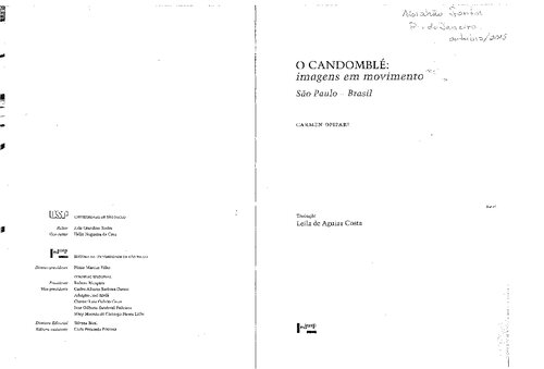 O Candomblé: Imagens em Movimento