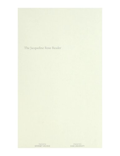 The Jacqueline Rose reader