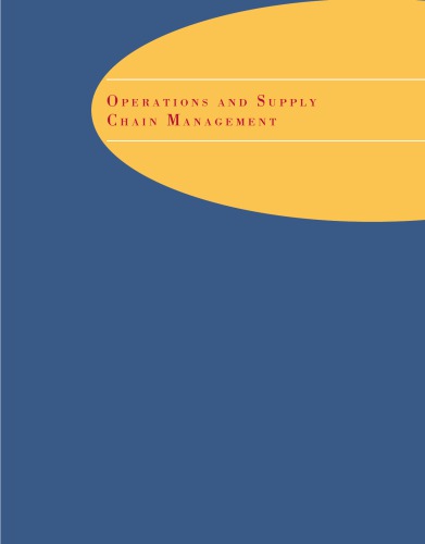 Operations and supply chain management