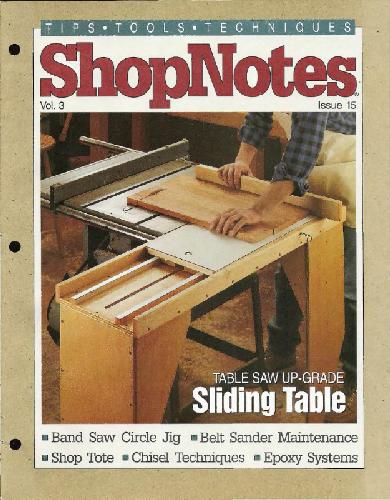 Woodworking Shopnotes 015 - Sliding Table