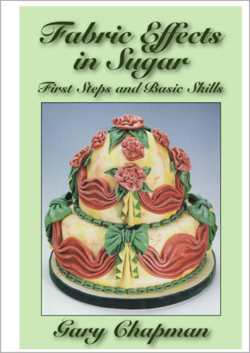 Classic fabric flowers in sugar: fabric effects in sugar