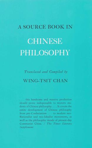 A Source Book in Chinese Philosophy