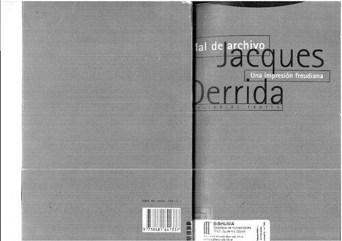 Mal de archivo. Una impresión freudiana