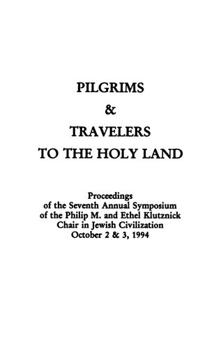 Pilgrims And Travelers To The Holy Land