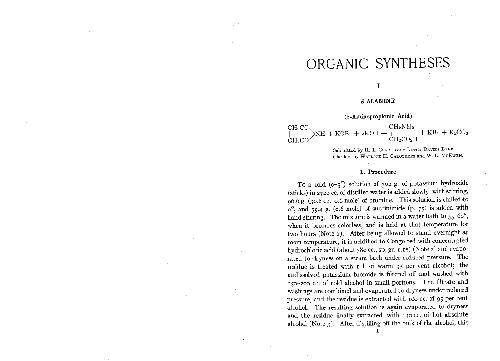 Organic Syntheses