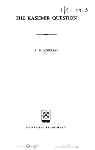 The Kashmir question.
