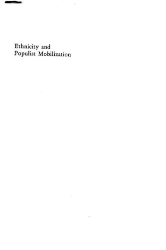 Ethnicity and Populist Mobilization: Political Parties, Citizens and Democracy in South India