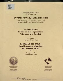 Pressure points : environmental degradation, migration and conflict