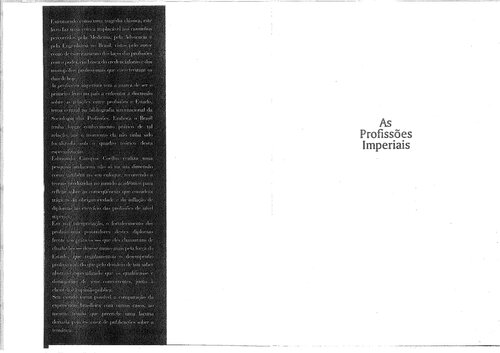 As profissöes imperiais: medicina, engenharia e advocacia no Rio de Janeiro, 1822-1930