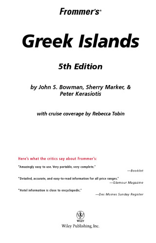 Frommer's Greek Islands