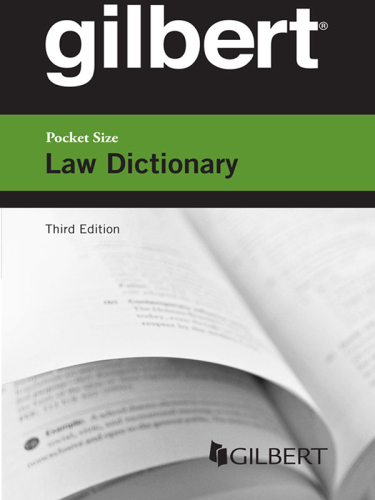 Gilbert Pocket Size Law Dictionary 3d