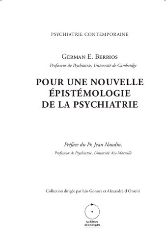Pour une nouvelle épistémologie de la psychiatrie